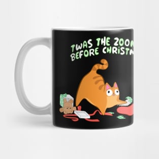 Twas the Zoomies Before Christmas stocking mess Orange Tabby funny Mug